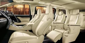 6 seater maxi cab toyota alphard interior view