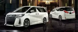 singapore maxi cab six seater maxi cab 2018 toyota alphard white front view and back view